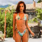 Kulani Kinis Kulani Kinis Dipped Cheeky Tie Bikini Bottom - Sunlit Spritz Kulani Kinis Dipped Cheeky Tie Bikini Bottom - Sunlit Spritz Splash Swimwear