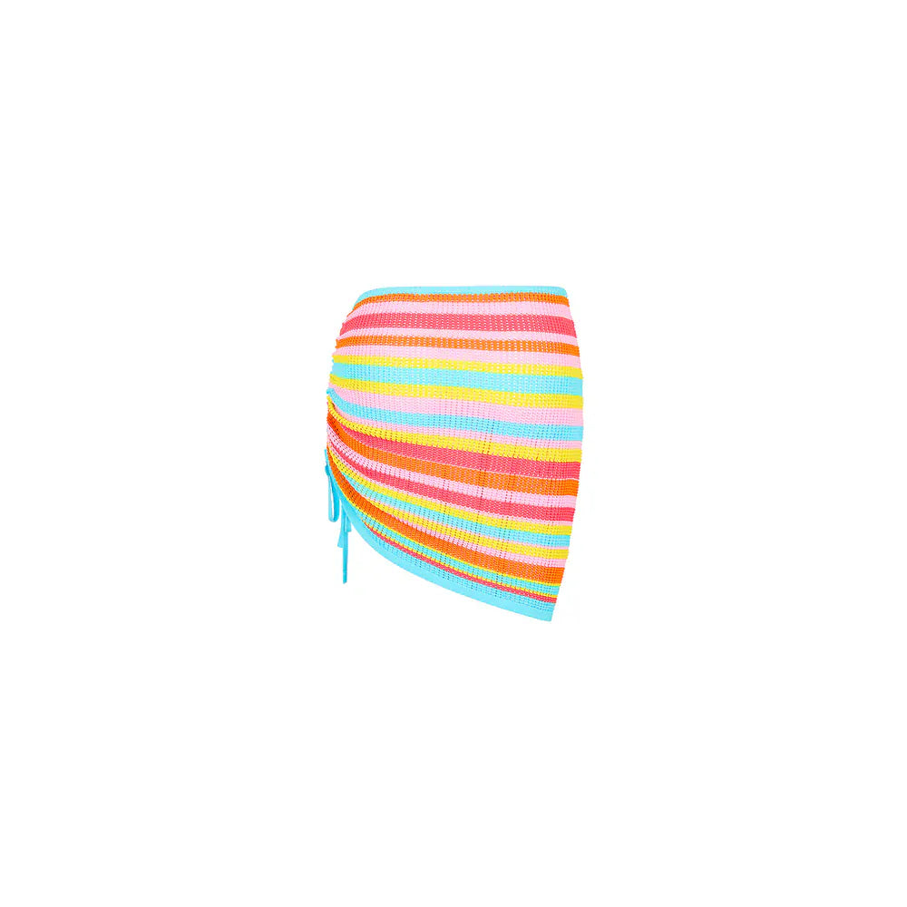 Kulani Kinis Kulani Kinis Drawstring Knit Mini Skirt - Sunset Strip Kulani Kinis Drawstring Knit Mini Skirt - Sunset Strip Splash Swimwear Skirts