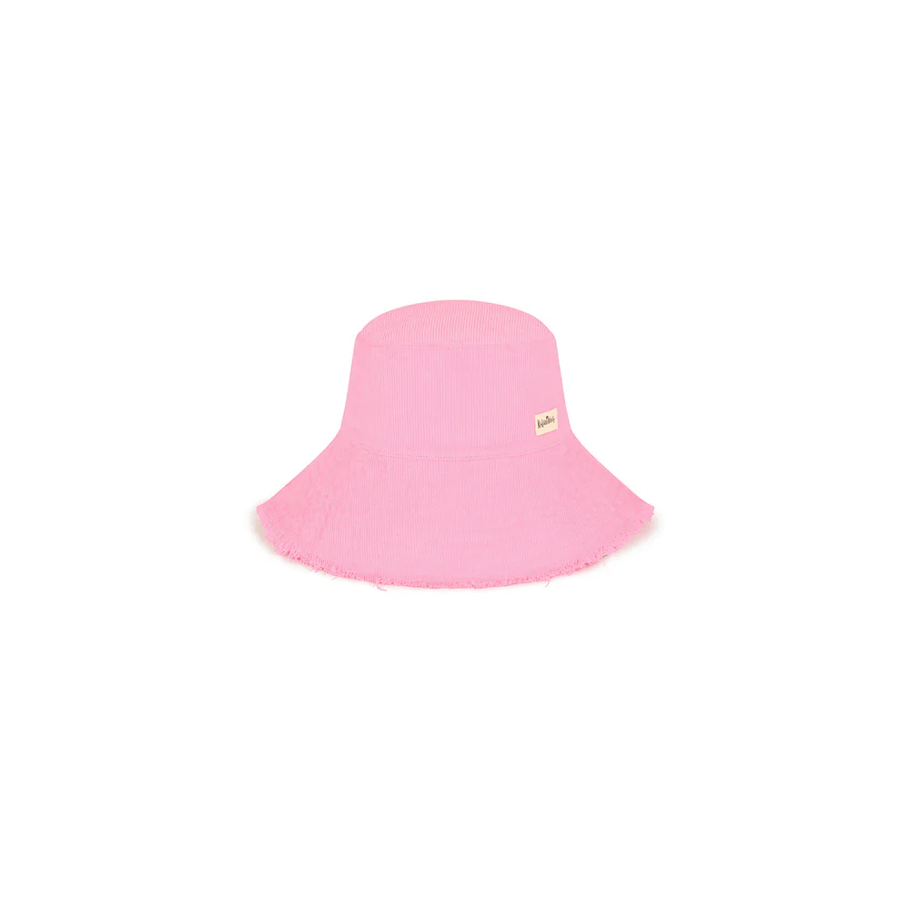 Kulani Kinis Kulani Kinis Frayed Corduroy Bucket Hat - Pink Lemonade Kulani Kinis Frayed Corduroy Bucket Hat - Pink Lemonade Splash Swimwear Hats