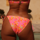 Kulani Kinis Kulani Kinis Full Coverage Tie Bikini Bottom - Sunrise Kiss Kulani Kinis Full Coverage Tie Bikini Bottom - Sunrise Kiss Splash Swimwear Bikini Bottoms