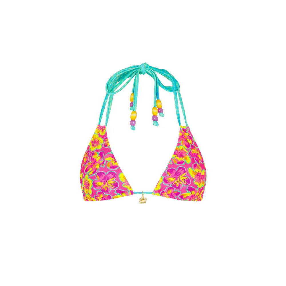 Kulani Kinis Kulani Kinis Halter Bralette Bikini Top - Sun Pop Kulani Kinis Halter Bralette Bikini Top - Sun Pop Splash Swimwear Bikini Tops