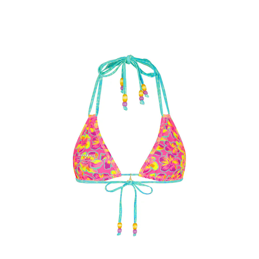 Kulani Kinis Kulani Kinis Halter Bralette Bikini Top - Sun Pop Kulani Kinis Halter Bralette Bikini Top - Sun Pop Splash Swimwear Bikini Tops