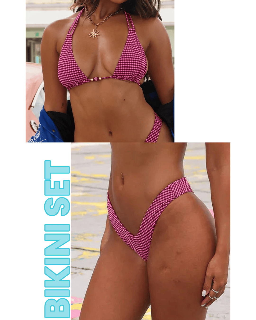 Kulani Kinis Kulani Kinis Halter Bralette Top & Cheeky V Bottom Bikini Set - Cherry Kiss TOP155-CHKI+BOT216-CHKI-XS Kulani Kinis Halter Bralette Top & Cheeky V Bottom Bikini Set - Cherry Kiss Splash Swimwear Bikini Set XS 95798471064281