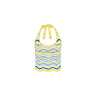 Kulani Kinis Kulani Kinis Lemon Daze Chevron Knit Halter Tank Top Kulani Kinis Lemon Daze Chevron Knit Halter Tank Top Splash Swimwear Clothing Top