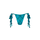 Kulani Kinis Kulani Kinis Lettuce Tie Ruched Thong Bikini Bottom -Tropic Dip Kulani Kinis Lettuce Tie Ruched Thong Bikini Bottom -Tropic Dip Splash Swimwear Bikini Bottoms