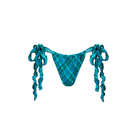 Kulani Kinis Kulani Kinis Lettuce Tie Ruched Thong Bikini Bottom -Tropic Dip Kulani Kinis Lettuce Tie Ruched Thong Bikini Bottom -Tropic Dip Splash Swimwear Bikini Bottoms