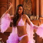 Kulani Kinis Kulani Kinis Lilac Love Decorative Panel Halter Bikini Top Kulani Kinis Lilac Love Decorative Panel Halter Bikini Top Splash Swimwear Bikini Tops