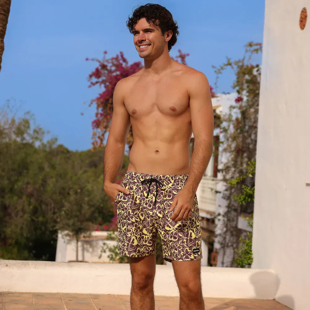 Kulani Kinis Kulani Kinis Mens Swim Trunks - Coconut Kisses Kulani Kinis Mens Swim Trunks - Coconut Kisses Splash Swimwear Boardshorts
