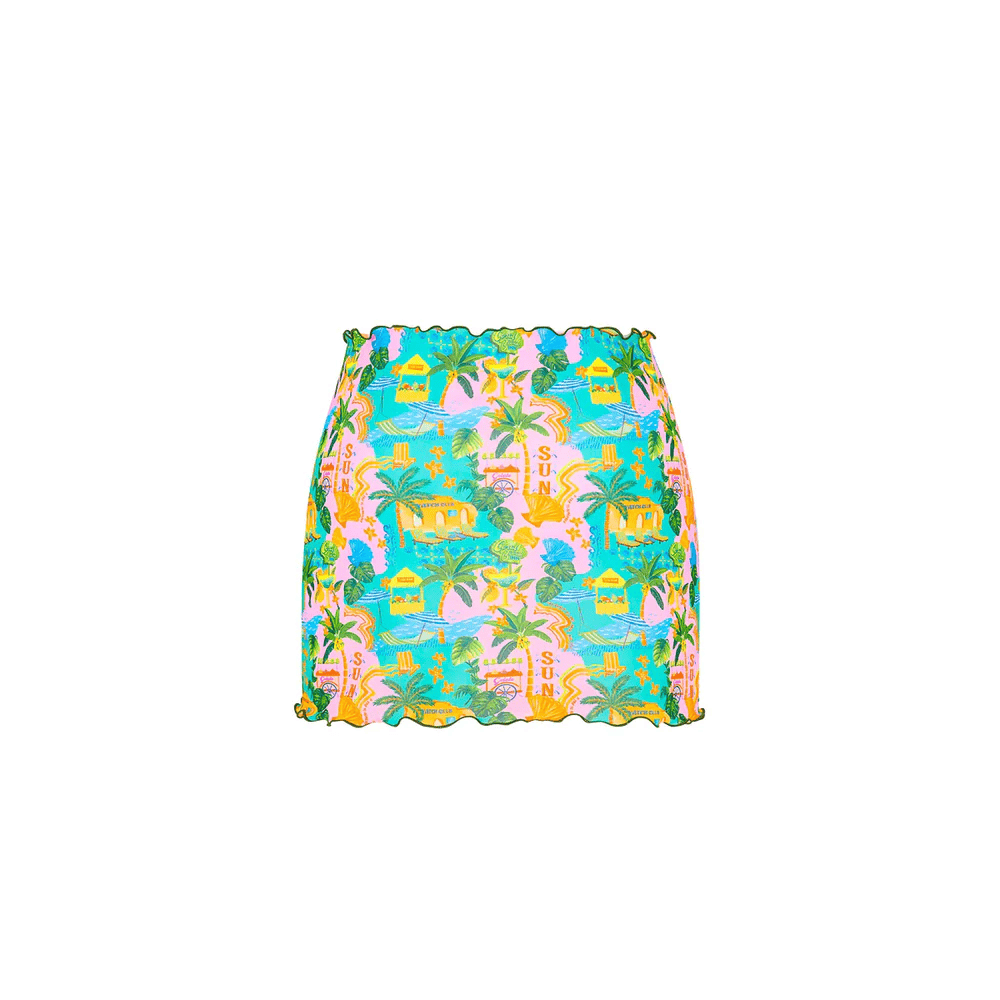 Kulani Kinis Kulani Kinis Mini Mesh Sarong - Sunlit Spritz Kulani Kinis Mini Mesh Sarong - Sunlit Spritz Splash Swimwear