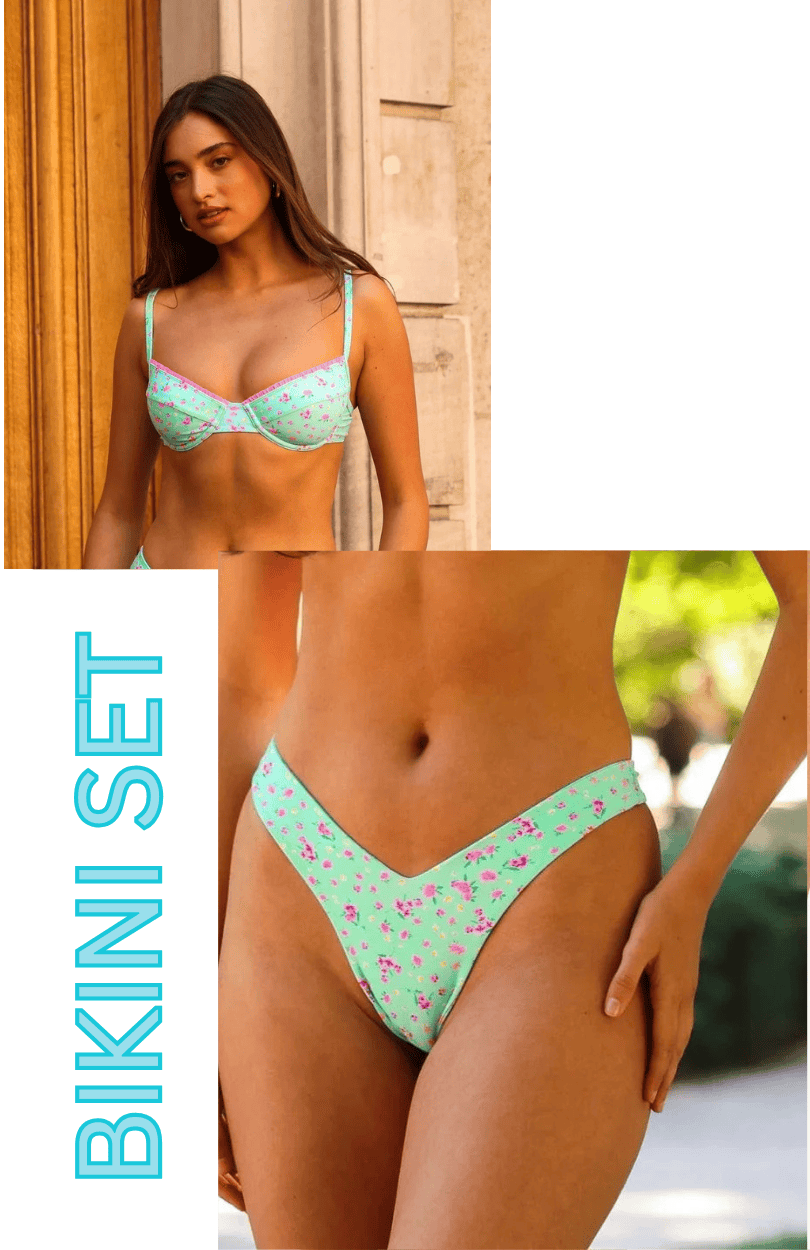 Kulani Kinis Kulani Kinis Mint Macaron Decorative Ditzy Underwire Bikini Top & Cheeky Bikini Bottom Bikini Set Kulani Kinis Mint Macaron Decorative Ditzy Underwire Bikini Top & Cheeky Bikini Bottom Bikini Set Splash Swimwear Bikini Tops XS 1000028323
