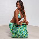 Kulani Kinis Kulani Kinis Quilted Tote Bag - Neon Splice 17518-NESP-OS Kulani Kinis Quilted Tote Bag - Neon Splice Splash Swimwear Bags O/S 840522542325