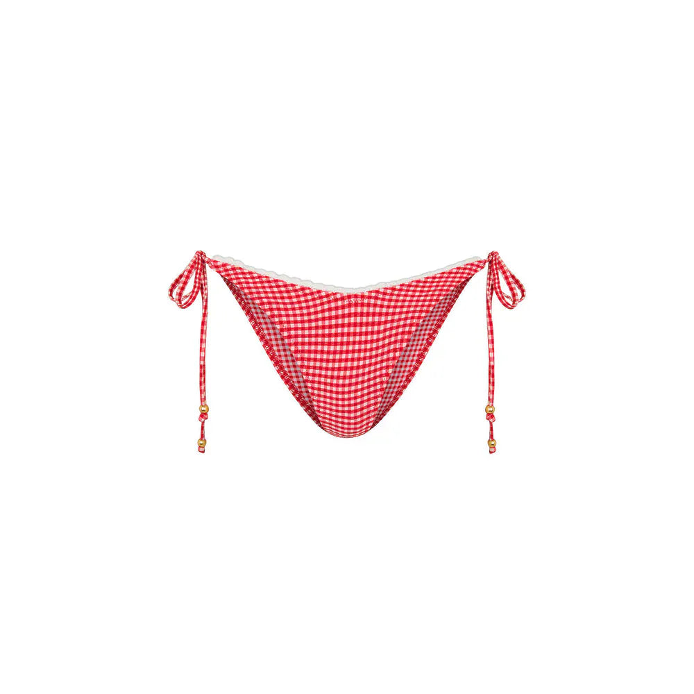 Kulani Kinis Kulani Kinis Scallop Strawberry Siesta Crochet Cheeky Tie Bikini Bottom Kulani Kinis Scallop Strawberry Siesta Crochet Cheeky Tie Bikini Bottom Splash Swimwear Bikini Bottoms