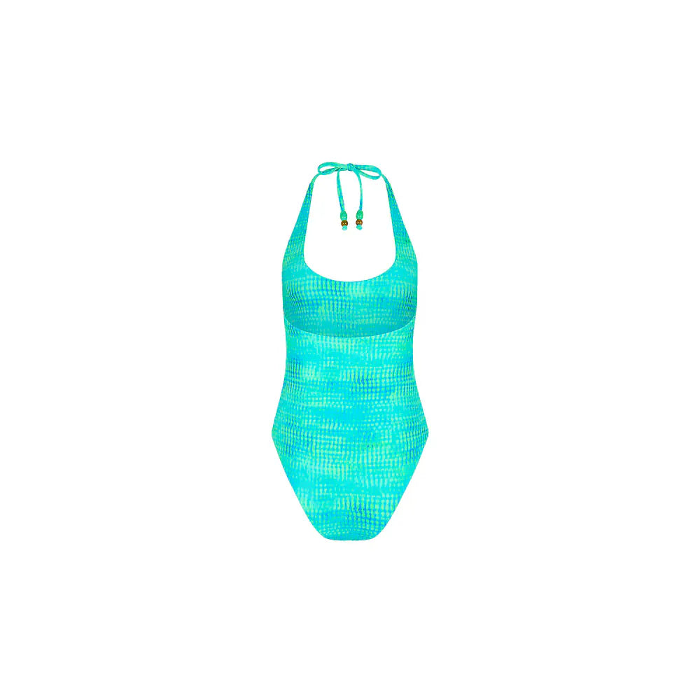 Kulani Kinis Kulani Kinis Scoop Halter Cheeky One Piece - Summer Seas Kulani Kinis Scoop Halter Cheeky One Piece - Summer Seas Splash Swimwear One Piece