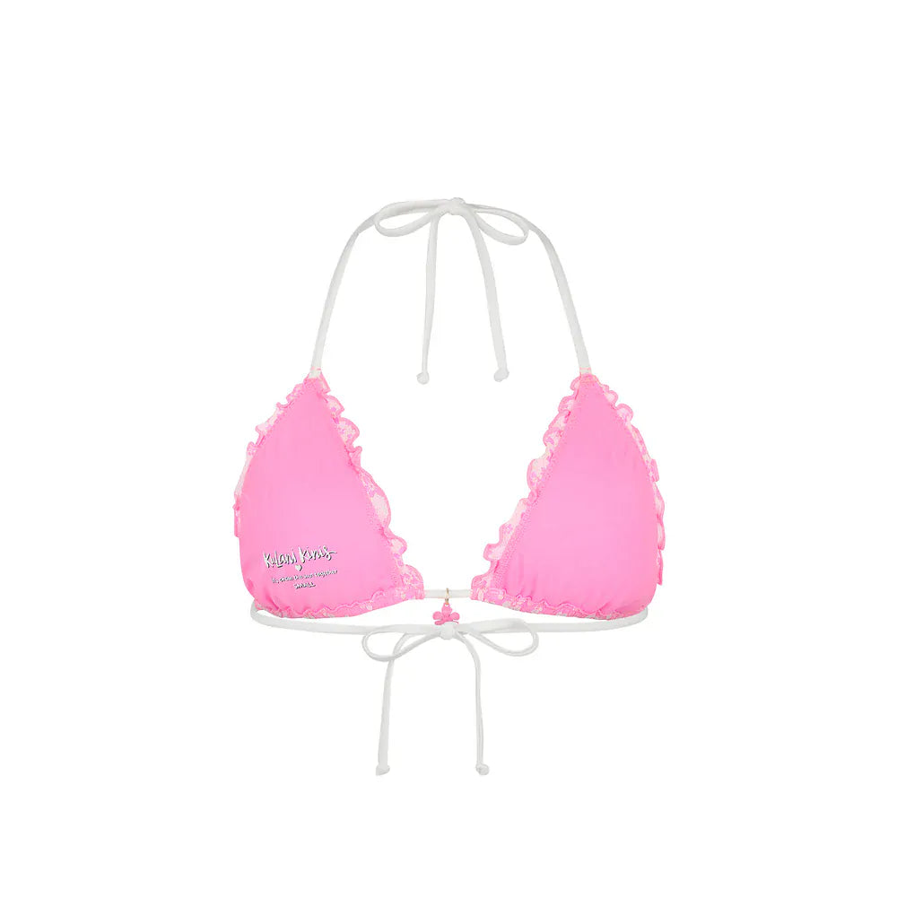 Kulani Kinis Kulani Kinis Sugar Sprinkle Lettuce Edge Bralette Bikini Top Kulani Kinis Sugar Sprinkle Lettuce Edge Bralette Bikini Top Splash Swimwear Bikini Tops