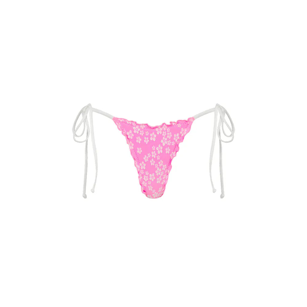 Kulani Kinis Kulani Kinis Sugar Sprinkle Lettuce Edge Thong Tie Bikini Bottom Kulani Kinis Sugar Sprinkle Lettuce Edge Thong Tie Bikini Bottom Splash Swimwear Bikini Bottoms
