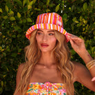 Kulani Kinis Kulani Kinis Sugar Stripe Bucket Hat Kulani Kinis Sugar Stripe Bucket Hat Splash Swimwear Hats