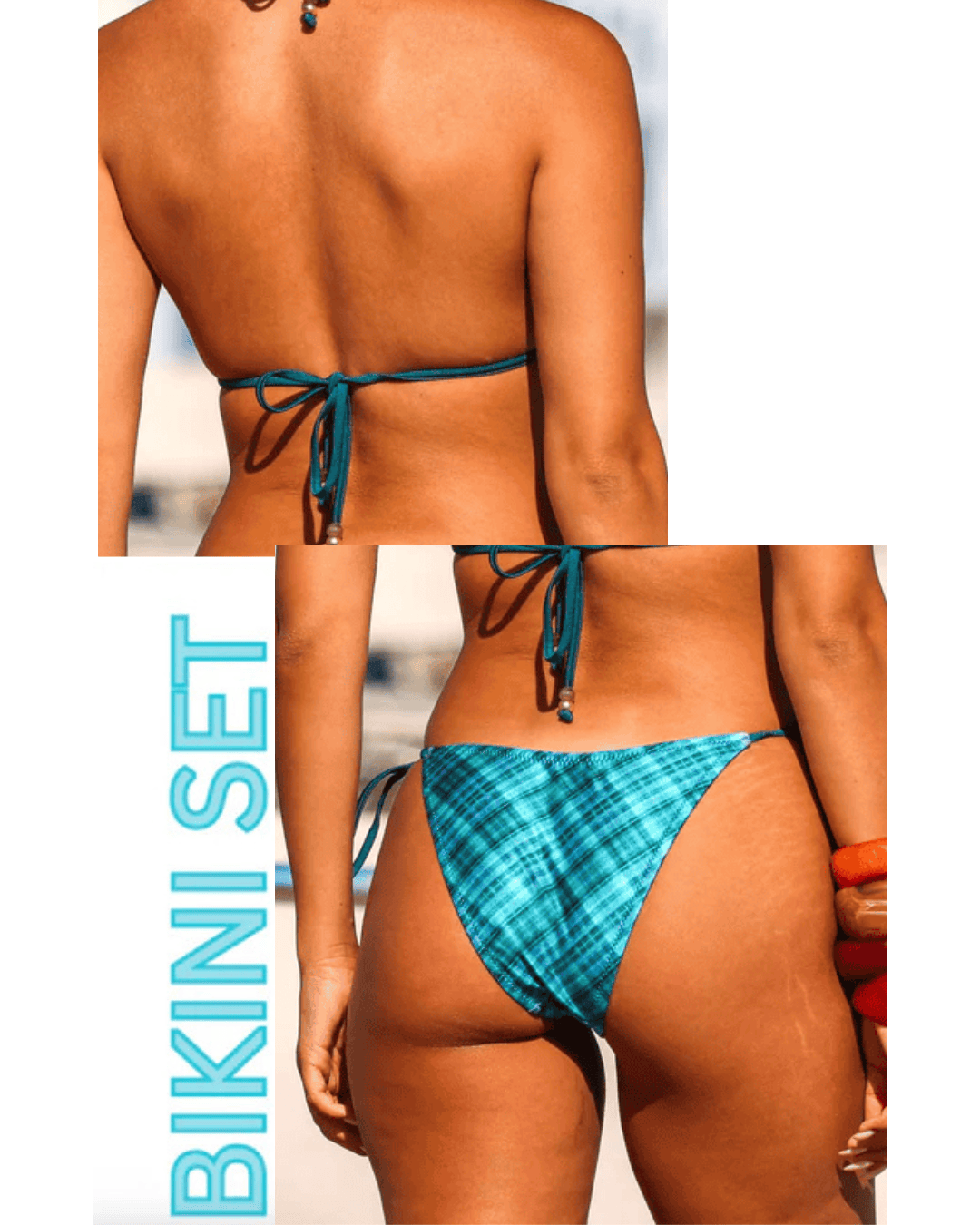 Kulani Kinis Kulani Kinis Trio Ring Triangle Bikini Top & Cheeky Tie Bikini Bottom - Tropic Dip Kulani Kinis Trio Ring Triangle Bikini Top & Cheeky Tie Bikini Bottom - Tropic Dip Splash Swimwear Bikini Set XS