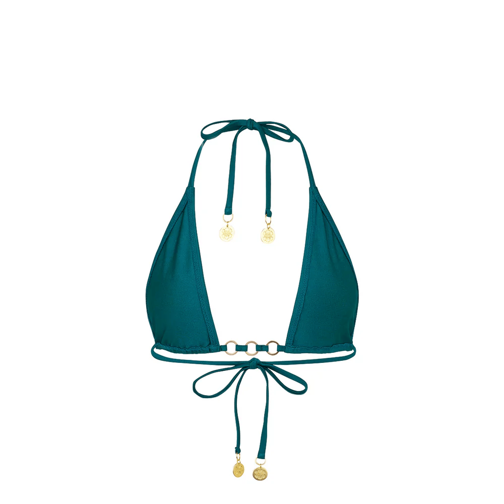 Kulani Kinis Kulani Kinis Trio Ring Triangle Bikini Top - Laguna Haze Kulani Kinis Trio Ring Triangle Bikini Top - Laguna Haze Splash Swimwear Bikini Tops