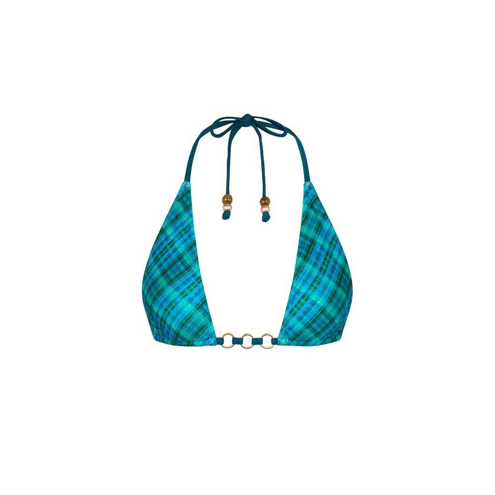 Kulani Kinis Kulani Kinis Trio Ring Triangle Bikini Top - Tropic Dip Kulani Kinis Trio Ring Triangle Bikini Top - Tropic Dip Splash Swimwear Bikini Tops