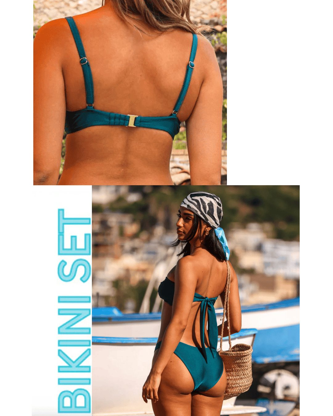 Kulani Kinis Kulani Kinis Underwire Triangle D+ Bikini Top &  Minimal Full Coverage Bikini Bottom -Laguna Haze Kulani Kinis Underwire Triangle D+ Bikini Top &  Minimal Full Coverage Bikini Bottom -Laguna Haze Splash Swimwear Bikini Set Medium