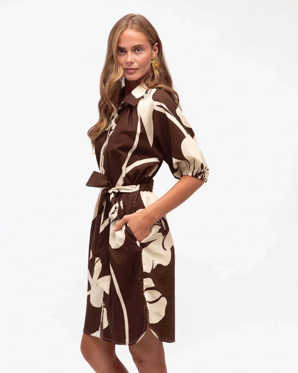 Label of Love Label Of Love Chocolate Bloom Short Dress Label Of Love Chocolate Bloom Short Dress Splash Swimwear Dresses