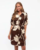 Label of Love Label Of Love Chocolate Bloom Short Dress Label Of Love Chocolate Bloom Short Dress Splash Swimwear Dresses