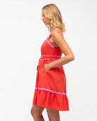 Label of Love Label Of Love Harper Short Dress - Cherry Red Label Of Love Harper Short Dress - Cherry Red Splash Swimwear Tops
