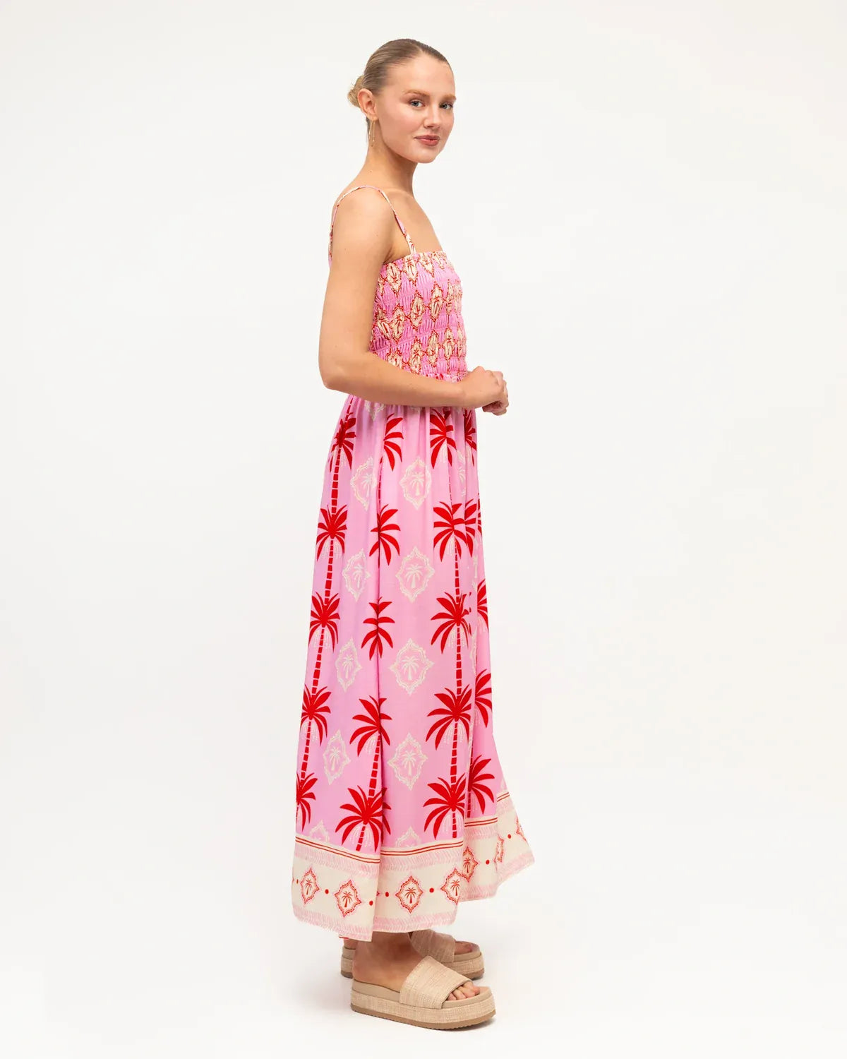 Label of Love Label of Love Pink Palms Maxi Dress Label Of Love Chocolate Bloom Maxi Dress Splash Swimwear Dresses