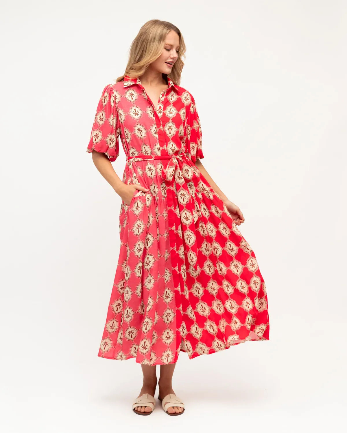 Label of Love Label of Love Pink Palms Midi Dress Label Of Love Chocolate Bloom Maxi Dress Splash Swimwear Dresses