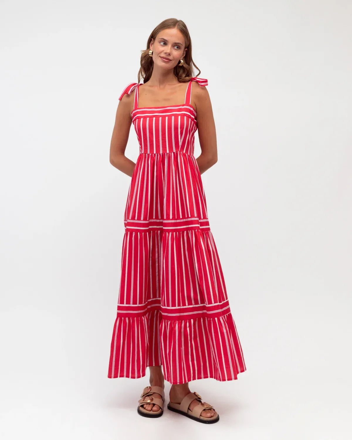 Label of Love Label of Love Sicilian Stripe Maxi Dress Label Of Love Chocolate Bloom Maxi Dress Splash Swimwear Dresses