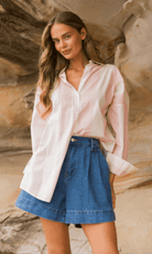 Label of Love Label Of Love Sophia Stripe Shirt - Pink/White Label Of Love Sophia Stripe Shirt - Pink/White Splash Swimwear Dresses