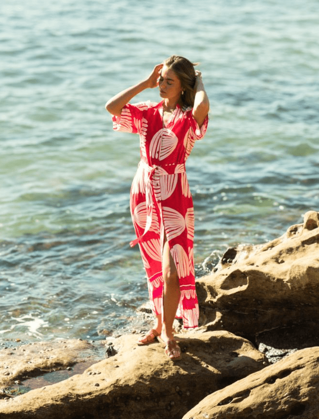 Label of Love Tallulah Dress - Red/White Label of Love Calista Smock Mini Dress - Rosella Splash Swimwear Dresses