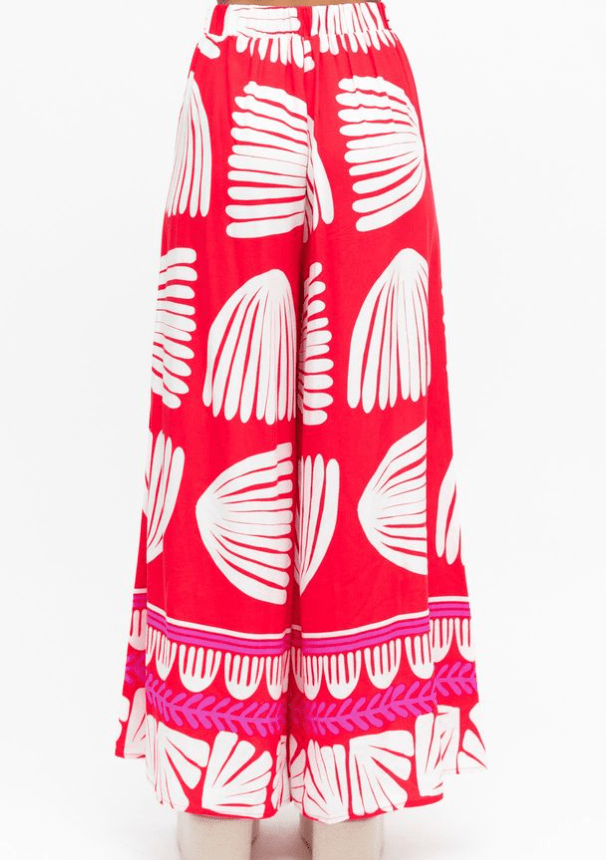 Label of Love Tallulah Pant - Red/White Label Of Love Tallulah Pant - Red/White Splash Swimwear