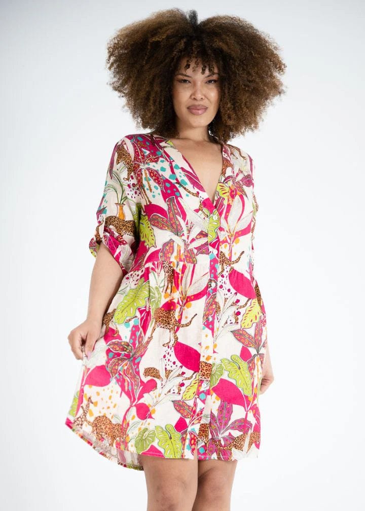 Lacassa Kenza Dress Donna Donna Lacassa Melbourne Mural Dress - Multi Splash Swimwear Dresses