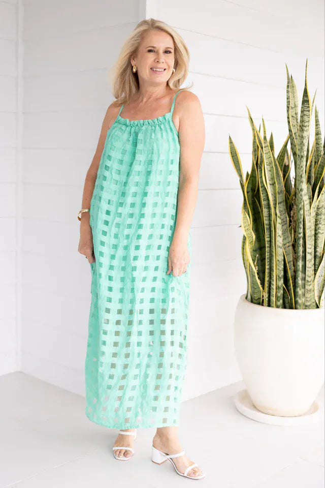 LaSofia La Sofia Alice Midi Dress VLSD510 La Sofia Alice Midi Dress Splash Swimwear Dresses S/M / Greenbay