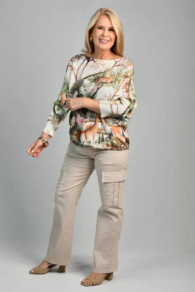 LaSofia La Sofia Knit Top - Animal Kingdom VLST040 La Sofia Knit Top - Animal Kingdom Splash Swimwear Clothing Top One size