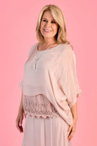 LaSofia La Sofia Marta Silk Top W/Slip - Blush La Sofia Marta Silk Top W/Slip - Blush Splash Swimwear