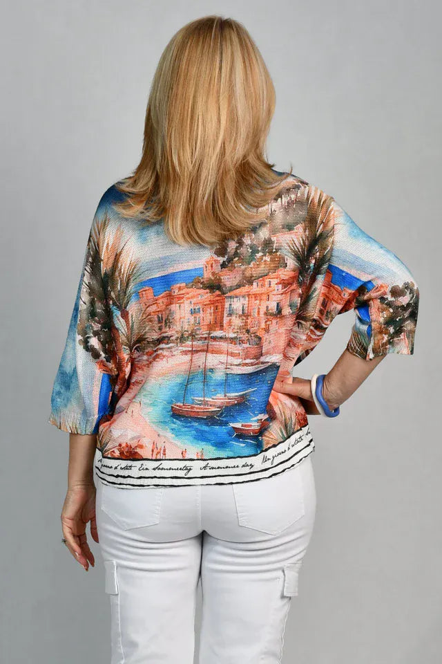 LaSofia La Sofia Opera Top - Italian Riviera VLST050 La Sofia Opera Top - Italian Riviera Splash Swimwear Clothing Top One size