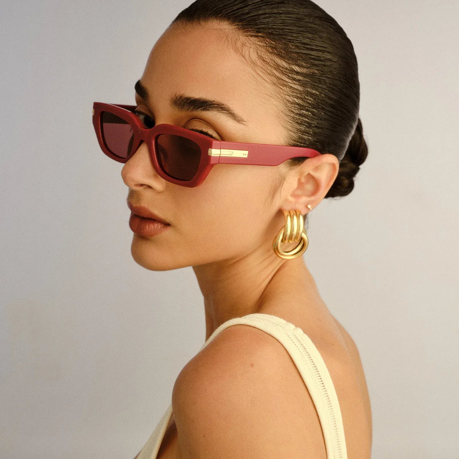 Le Specs Le Specs Curito Sunnies - Burgundy Le Specs Outta Love Sunnies - Pearl Caramel Splash Swimwear Sunnies 1000031283