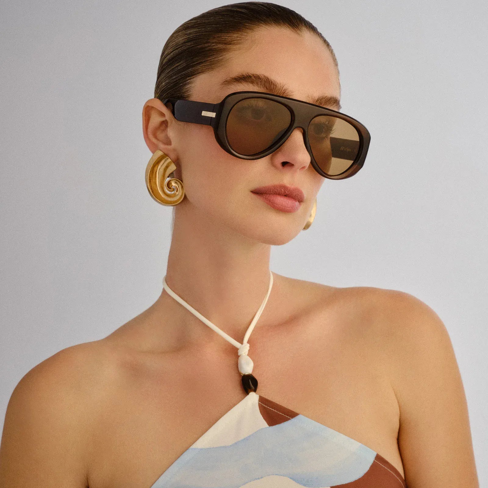 Le Specs Le Specs Dream Boat Sunnies - Coco LSP2652322 Le Specs Outta Love Sunnies - Pearl Caramel Splash Swimwear Sunnies 9324976437952
