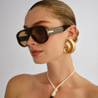 Le Specs Le Specs Dream Boat Sunnies - Coco LSP2652322 Le Specs Outta Love Sunnies - Pearl Caramel Splash Swimwear Sunnies 9324976437952