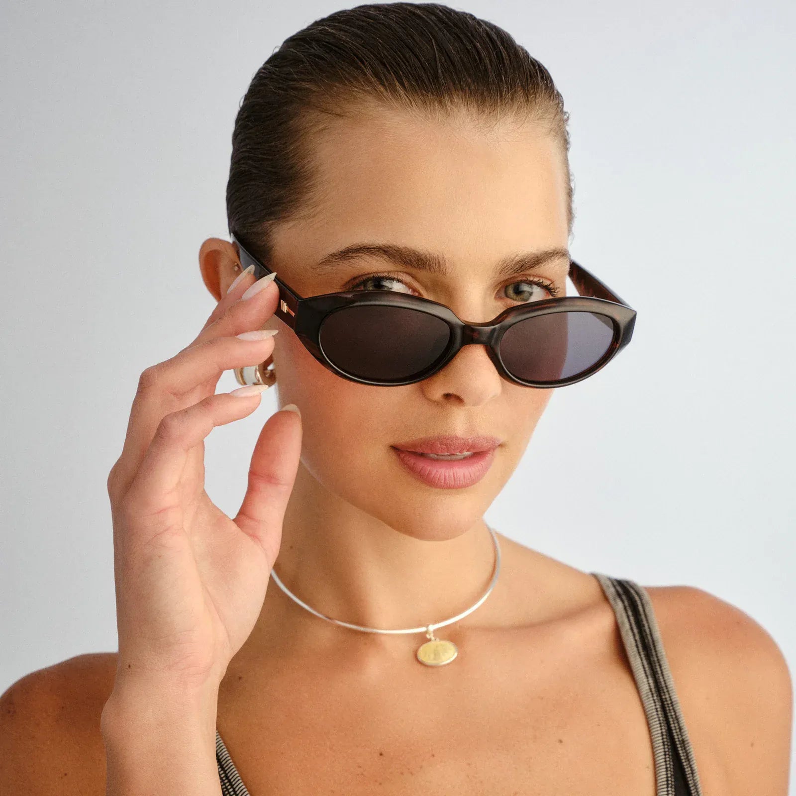 Le Specs Le Specs Le Bijou + Sunnies - Dark Tort LWF2652368 Le Specs Outta Love Sunnies - Pearl Caramel Splash Swimwear Sunnies 9324976446718
