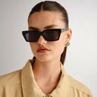 Le Specs Nocturnal Habit Sunnies Le Specs Unfaithful Sunnies - Black Splash Swimwear Sunglasses