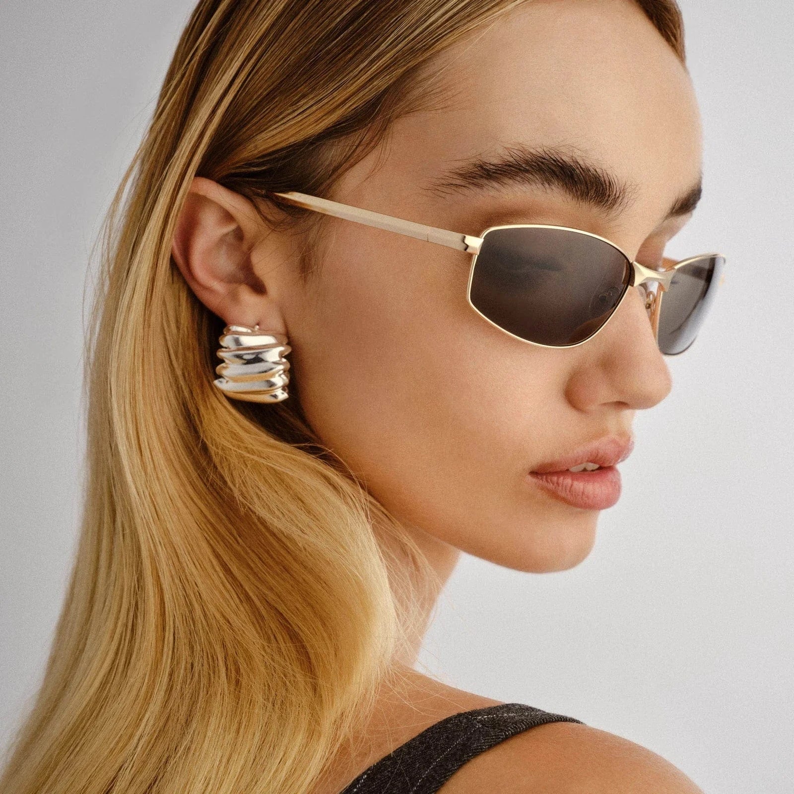 Le Specs Star Beam Sunnies - Bright Gold Khaki Mono LSP2552280 Le Specs Star Beam - Bright Gold Khaki Mono Splash Swimwear Sunnies 9324976436085