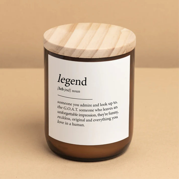 Dictionary Candle - Legend - The Commonfolk - Splash Swimwear  - candles, gifting, health & beauty, Mar24, new arrivals, noimage, the commonfolk - Splash Swimwear 