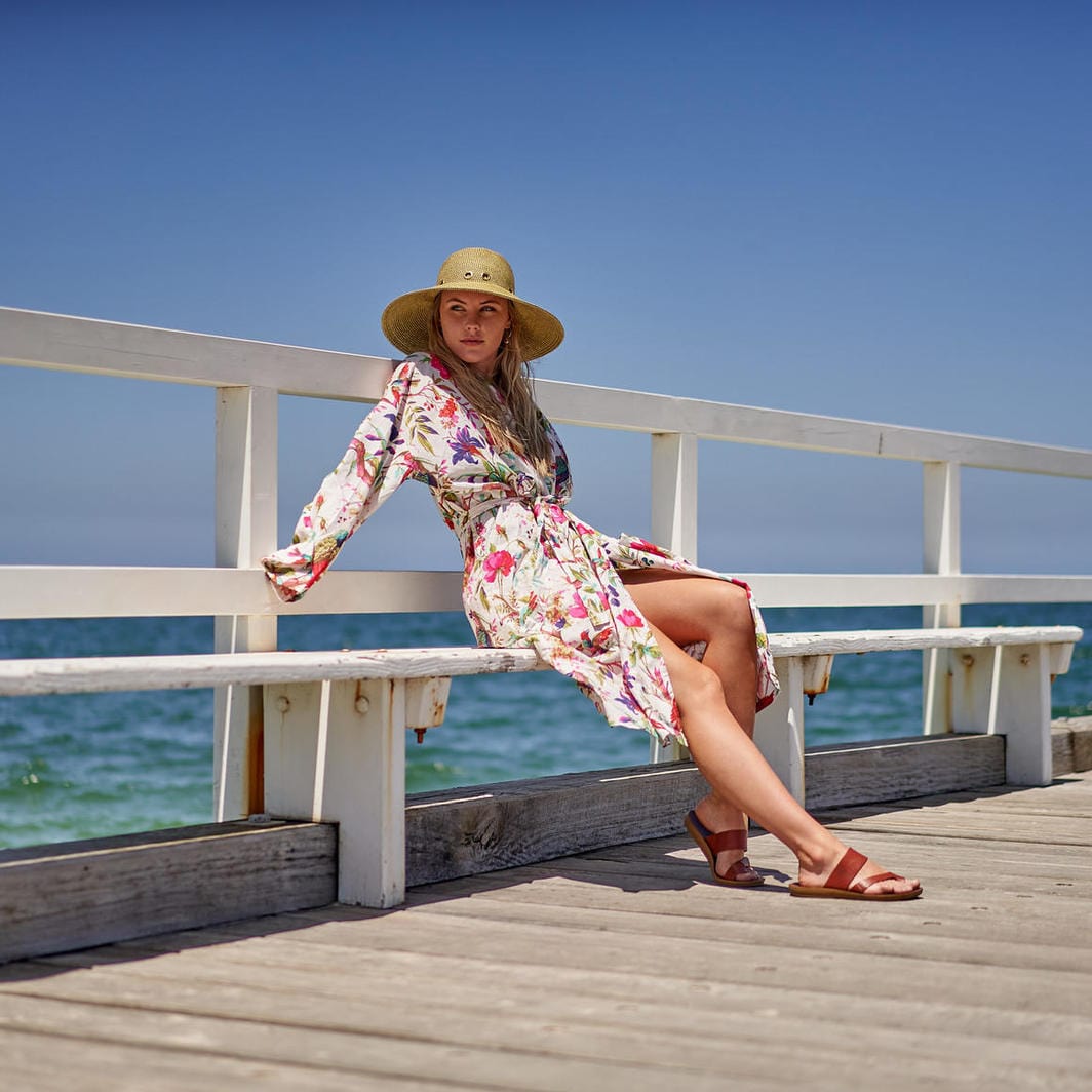 Linen Connection Cotton Kimono - Bathrobe Splash Swimwear Kimonos O/S 1000015277