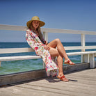 Linen Connection Cotton Kimono - Bathrobe Splash Swimwear Kimonos O/S 1000015277