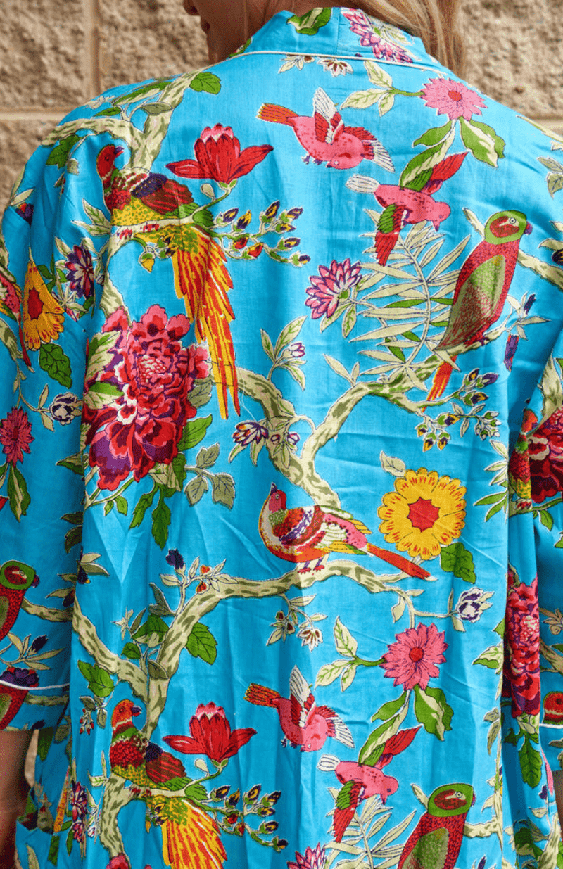 Linen Connection Cotton Kimono / Robe - Floral Multi Splash Swimwear Kimonos