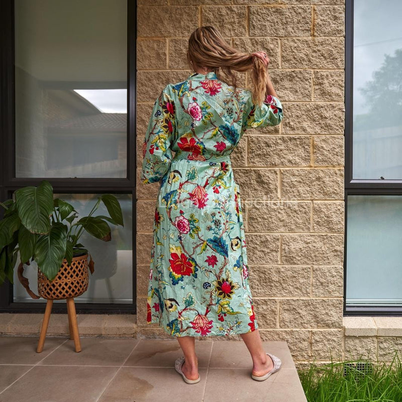 Linen Connection Cotton Kimono / Robe - Floral Multi Splash Swimwear Kimonos