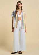 Little Lies Little Lies Della Linen Pants - White Little Lies Della Linen Pants - White Splash Swimwear Womens Pants